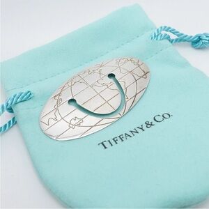 1998 Tiffany & Co. Sterling Silver World Map Bookmark Authenticated Vintage Rare